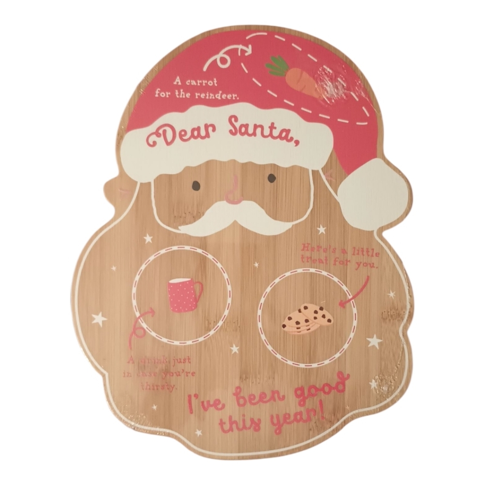 Wooden Santa Board NWT